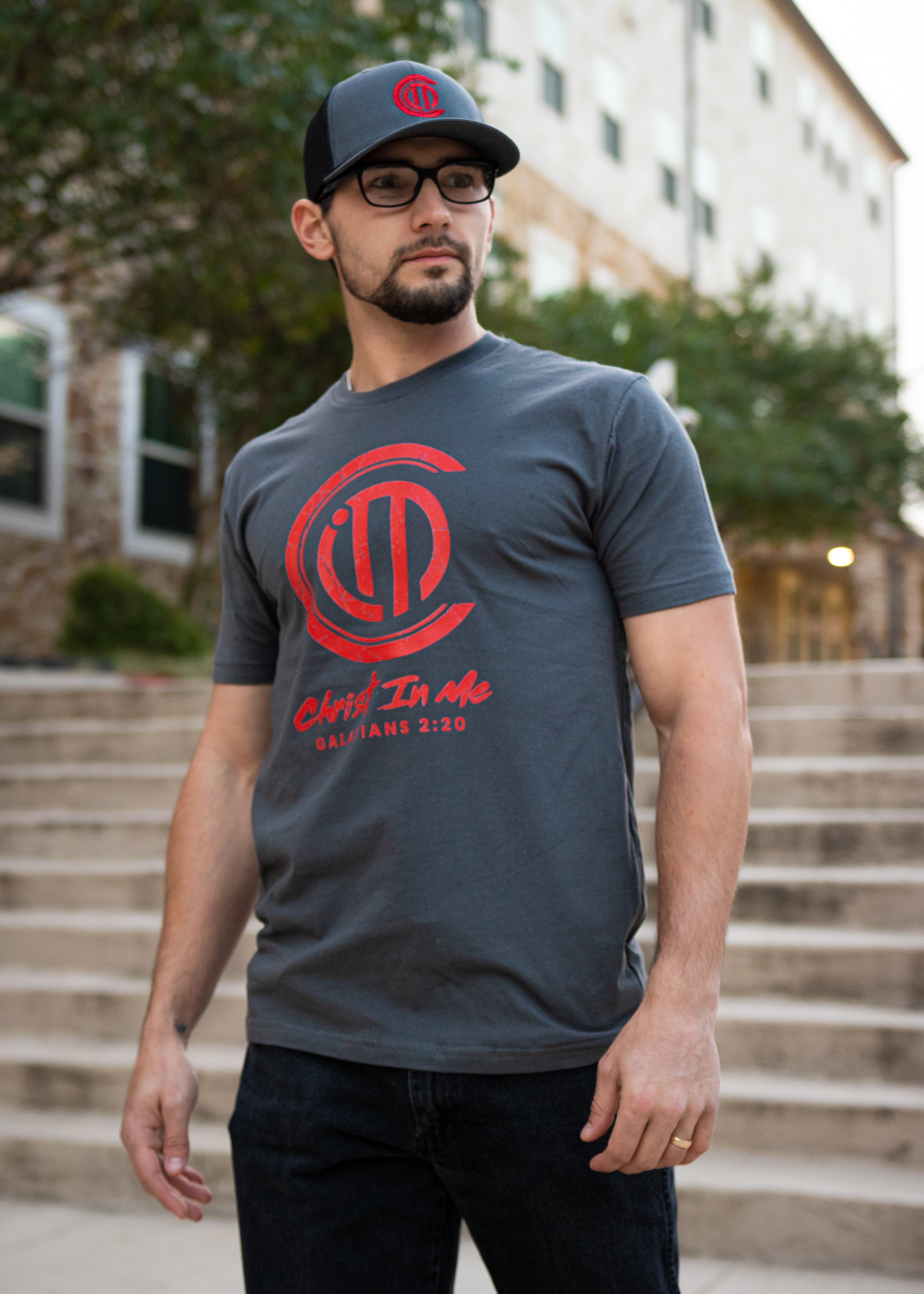 Christ In Me Grey with Scripture