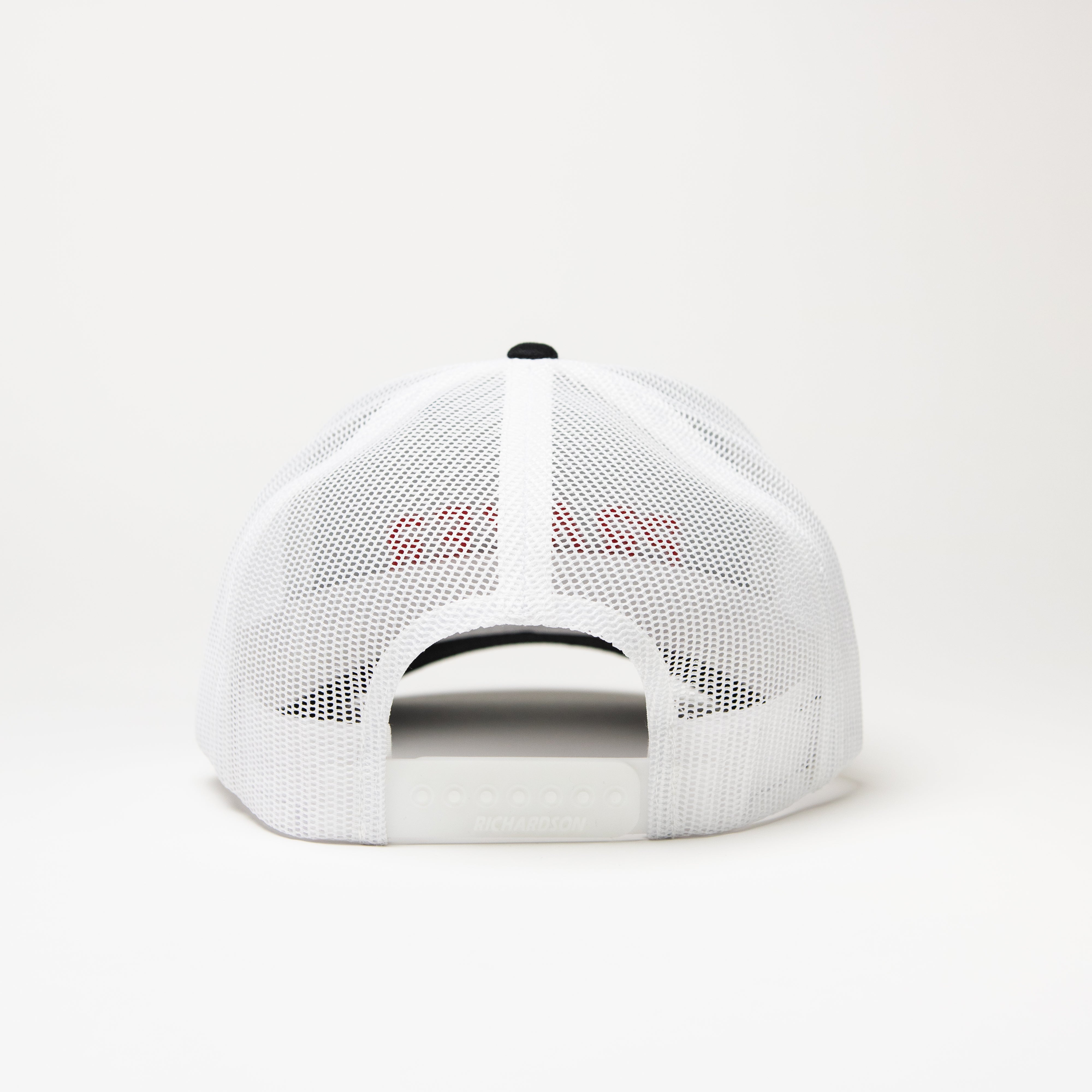 PRAYER Trucker Cap: White & Black with Red