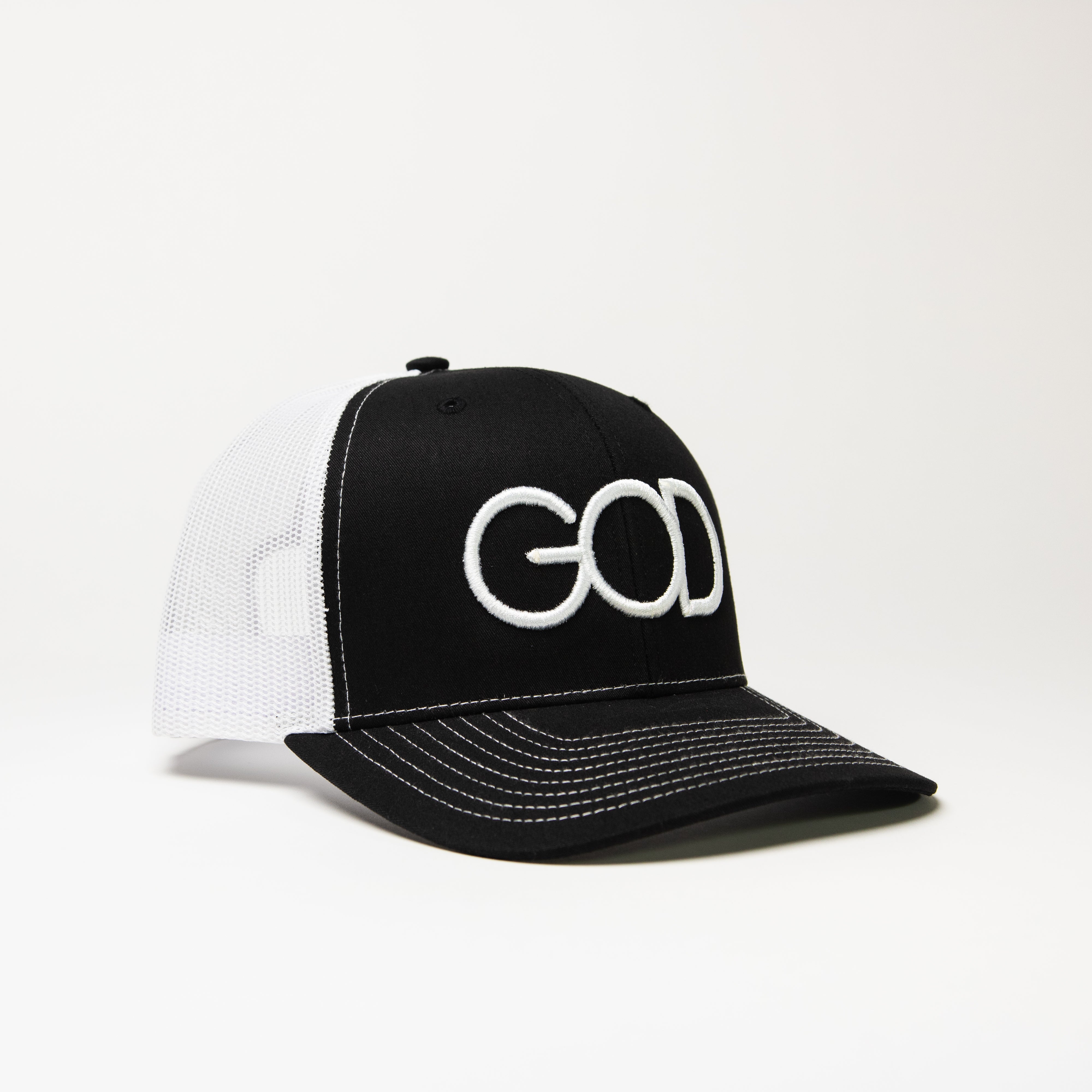 Matthew 6:33 Trucker Cap - Black & White