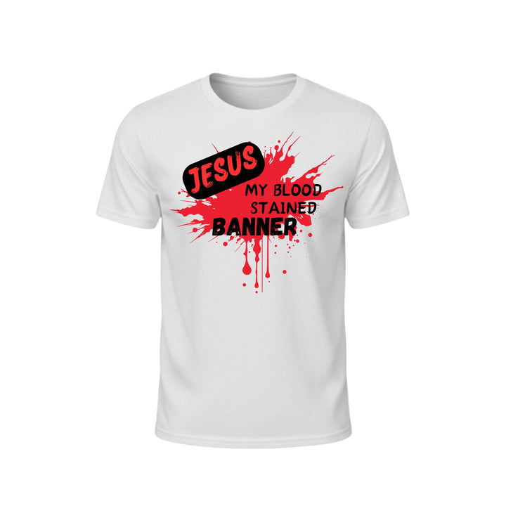 Jesus My Blood Stained Banner White