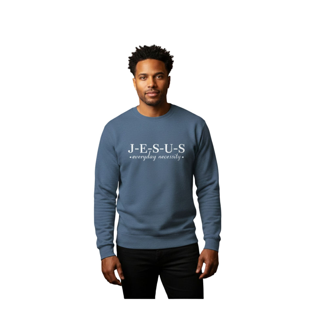 J-E-S-U-S Everyday Necessity Sweatshirt Indigo Blue